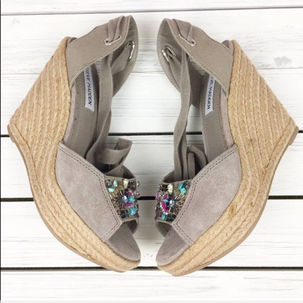 Steve Madden Chryslis Jewel Espadrille Sandals 8 - Picture 5 of 8